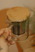 Glass Tea Mug with Wooden Lid & Strainer
